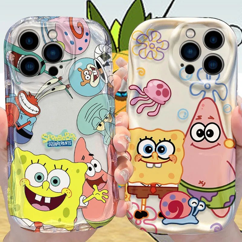 Lovely S - SpongeBobs Case for iPhone 16 15 14 Pro Max 13 12 Mini 11 XS X XR 8 7 Plus SE 2022 2020 Soft Silicone Shockproof Cover - AKM CASE｜iPhone Case & Accesories Worldwide