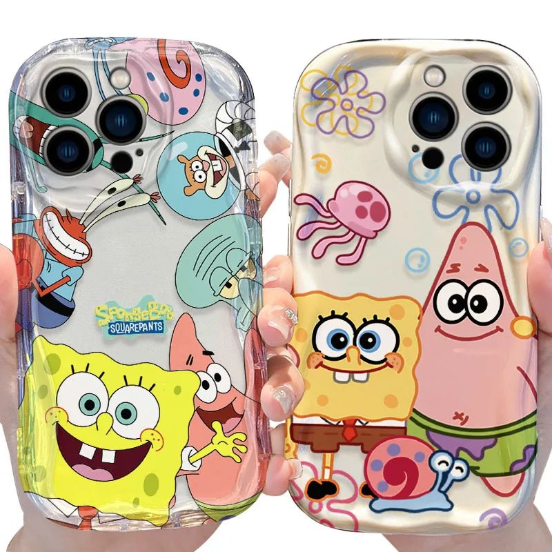 Lovely S - SpongeBobs Case for iPhone 16 15 14 Pro Max 13 12 Mini 11 XS X XR 8 7 Plus SE 2022 2020 Soft Silicone Shockproof Cover - AKM CASE｜iPhone Case & Accesories Worldwide