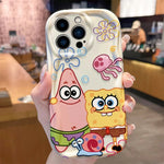 Lovely S - SpongeBobs Case for iPhone 16 15 14 Pro Max 13 12 Mini 11 XS X XR 8 7 Plus SE 2022 2020 Soft Silicone Shockproof Cover - AKM CASE｜iPhone Case & Accesories Worldwide