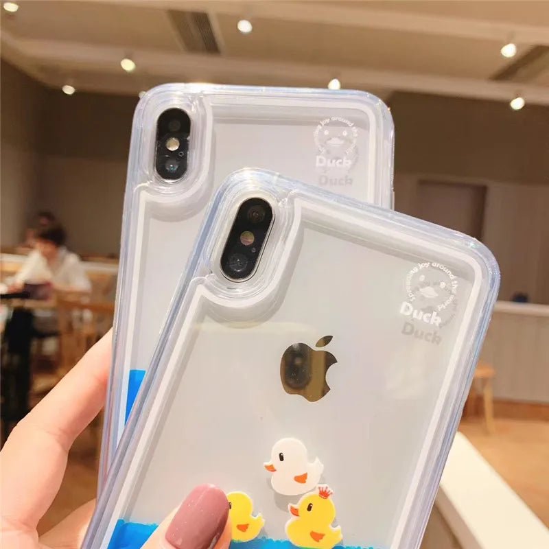 Luxury Cartoon Swimming Duck Dynamic Liquid Cover Case for Apple IPhone - AKM CASE｜iPhone Case & Accesories Worldwide