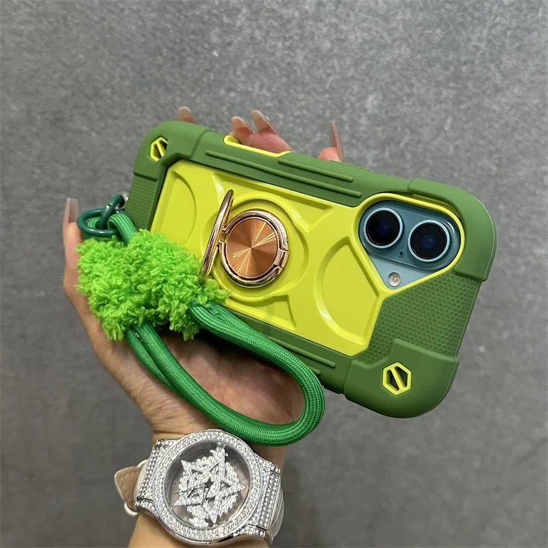 Luxury Heavy Duty iPhone Case with Ring Holder & Lanyard - NUCWIN Armor Cover - AKM CASE｜iPhone Case & Accesories Worldwide