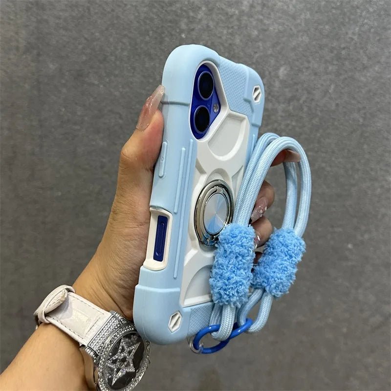 Luxury Heavy Duty iPhone Case with Ring Holder & Lanyard - NUCWIN Armor Cover - AKM CASE｜iPhone Case & Accesories Worldwide