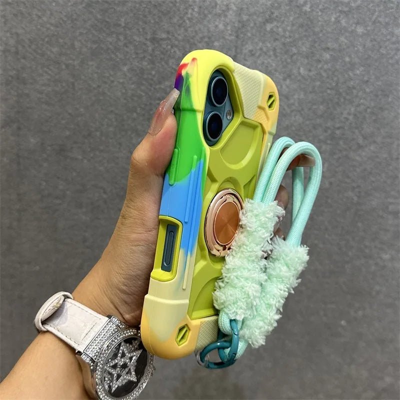 Luxury Heavy Duty iPhone Case with Ring Holder & Lanyard - NUCWIN Armor Cover - AKM CASE｜iPhone Case & Accesories Worldwide