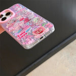 Luxury Laser Rainbow Cute Cat Cartoon Phone Case for iPhone 12 - 16 Pro Max with Lanyard - MINISO - AKM CASE｜iPhone Case & Accesories Worldwide