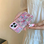 Luxury Laser Rainbow Cute Cat Cartoon Phone Case for iPhone 12 - 16 Pro Max with Lanyard - MINISO - AKM CASE｜iPhone Case & Accesories Worldwide