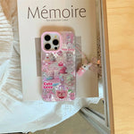 Luxury Laser Rainbow Cute Cat Cartoon Phone Case for iPhone 12 - 16 Pro Max with Lanyard - MINISO - AKM CASE｜iPhone Case & Accesories Worldwide