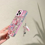 Luxury Laser Rainbow Cute Cat Cartoon Phone Case for iPhone 12 - 16 Pro Max with Lanyard - MINISO - AKM CASE｜iPhone Case & Accesories Worldwide