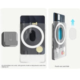 Magnetic Card Holder Plastic Strong Adsorption Clear Wallet Magsafe Portable Slot Card Case for iPhone 16 15 Pro Max 14 13 12 - AKM CASE｜iPhone Case & Accesories Worldwide