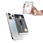 Magnetic Card Holder Plastic Strong Adsorption Clear Wallet Magsafe Portable Slot Card Case for iPhone 16 15 Pro Max 14 13 12 - AKM CASE｜iPhone Case & Accesories Worldwide
