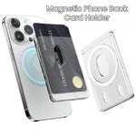 Magnetic Card Holder Plastic Strong Adsorption Clear Wallet Magsafe Portable Slot Card Case for iPhone 16 15 Pro Max 14 13 12 - AKM CASE｜iPhone Case & Accesories Worldwide