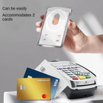 Magnetic Card Holder Plastic Strong Adsorption Clear Wallet Magsafe Portable Slot Card Case for iPhone 16 15 Pro Max 14 13 12 - AKM CASE｜iPhone Case & Accesories Worldwide