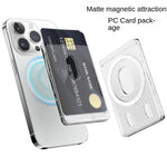 Magnetic Card Holder Plastic Strong Adsorption Clear Wallet Magsafe Portable Slot Card Case for iPhone 16 15 Pro Max 14 13 12 - AKM CASE｜iPhone Case & Accesories Worldwide