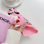 MINISO 3D Cartoon Mickey & Minnie Soft Silicone iPhone Case with Holder Rope - AKM CASE｜iPhone Case & Accesories Worldwide