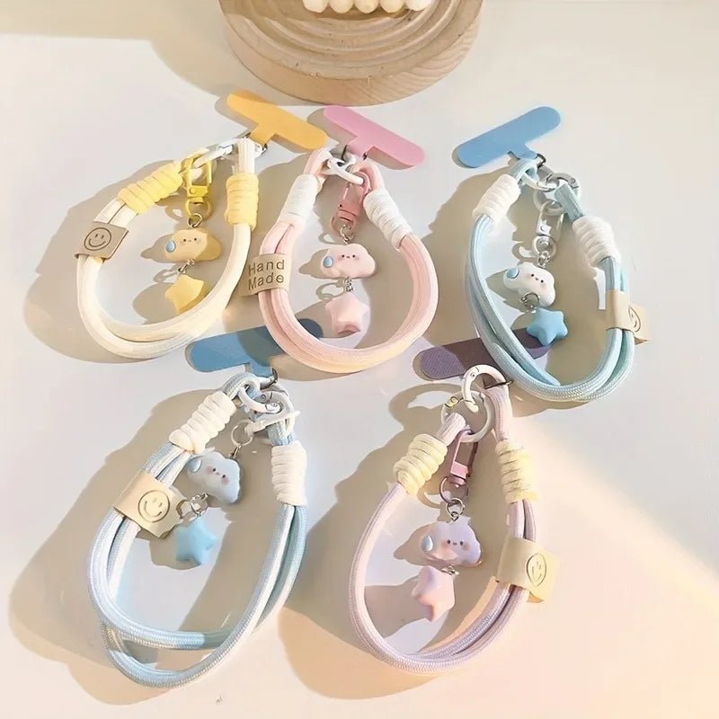 New Colourful Mobile Phone Strap Short Wrist Strap Clouds Star Charm Keychain Camera Chain Lanyard Universal Phone Case Lanyard - AKM CASE｜iPhone Case & Accesories Worldwide