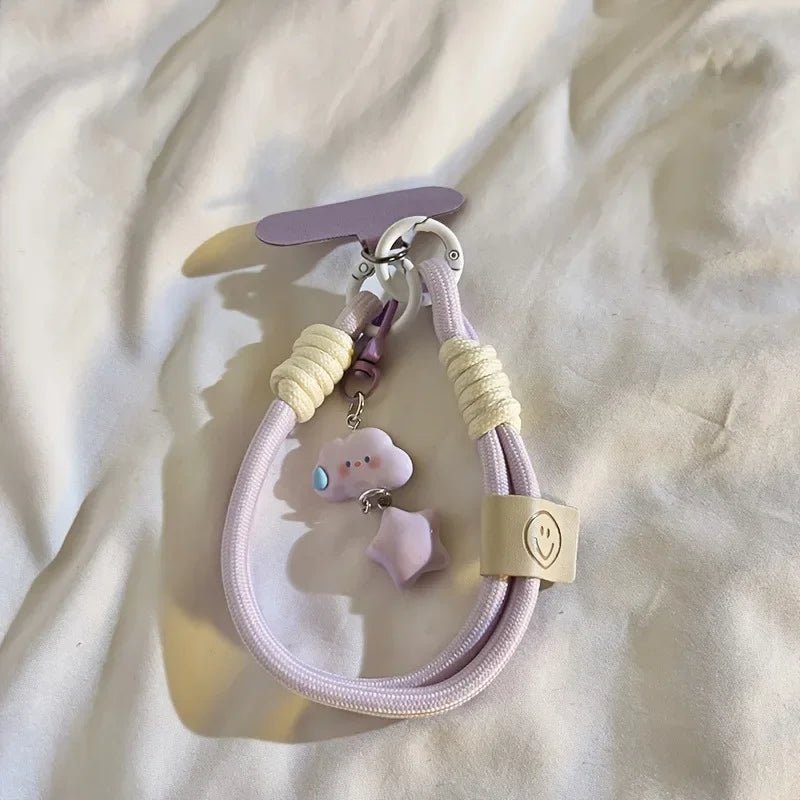 New Colourful Mobile Phone Strap Short Wrist Strap Clouds Star Charm Keychain Camera Chain Lanyard Universal Phone Case Lanyard - AKM CASE｜iPhone Case & Accesories Worldwide