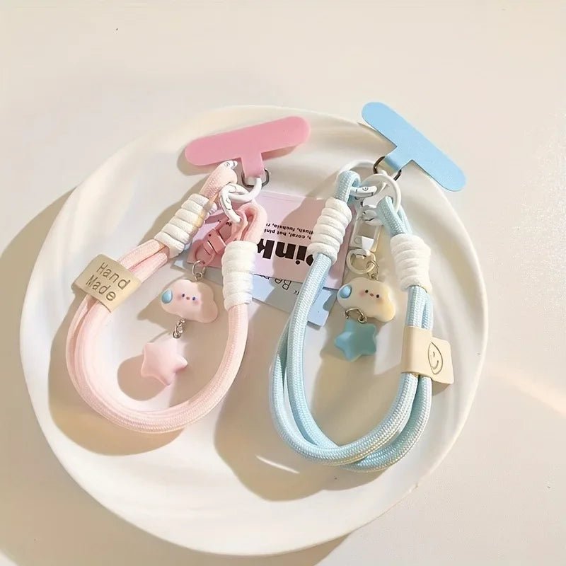 New Colourful Mobile Phone Strap Short Wrist Strap Clouds Star Charm Keychain Camera Chain Lanyard Universal Phone Case Lanyard - AKM CASE｜iPhone Case & Accesories Worldwide