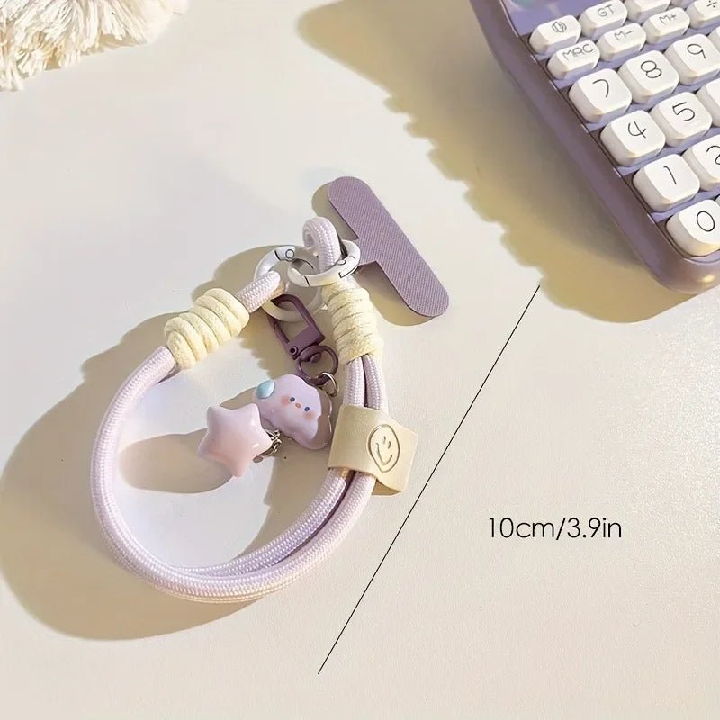 New Colourful Mobile Phone Strap Short Wrist Strap Clouds Star Charm Keychain Camera Chain Lanyard Universal Phone Case Lanyard - AKM CASE｜iPhone Case & Accesories Worldwide