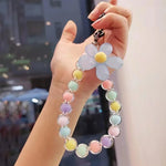 Phone Anti - lost Lanyard Key Short Wrist Pendant Colorful Macaron Round Bead Pendant Women's Hand - held Chain Mobile Phone Lanyard - AKM CASE｜iPhone Case & Accesories Worldwide