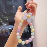 Phone Anti - lost Lanyard Key Short Wrist Pendant Colorful Macaron Round Bead Pendant Women's Hand - held Chain Mobile Phone Lanyard - AKM CASE｜iPhone Case & Accesories Worldwide