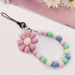 Phone Anti - lost Lanyard Key Short Wrist Pendant Colorful Macaron Round Bead Pendant Women's Hand - held Chain Mobile Phone Lanyard - AKM CASE｜iPhone Case & Accesories Worldwide