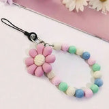 Phone Anti - lost Lanyard Key Short Wrist Pendant Colorful Macaron Round Bead Pendant Women's Hand - held Chain Mobile Phone Lanyard - AKM CASE｜iPhone Case & Accesories Worldwide