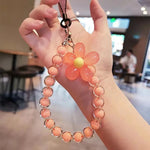 Phone Anti - lost Lanyard Key Short Wrist Pendant Colorful Macaron Round Bead Pendant Women's Hand - held Chain Mobile Phone Lanyard - AKM CASE｜iPhone Case & Accesories Worldwide