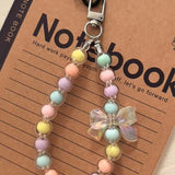 Phone Anti - lost Lanyard Key Short Wrist Pendant Colorful Macaron Round Bead Pendant Women's Hand - held Chain Mobile Phone Lanyard - AKM CASE｜iPhone Case & Accesories Worldwide