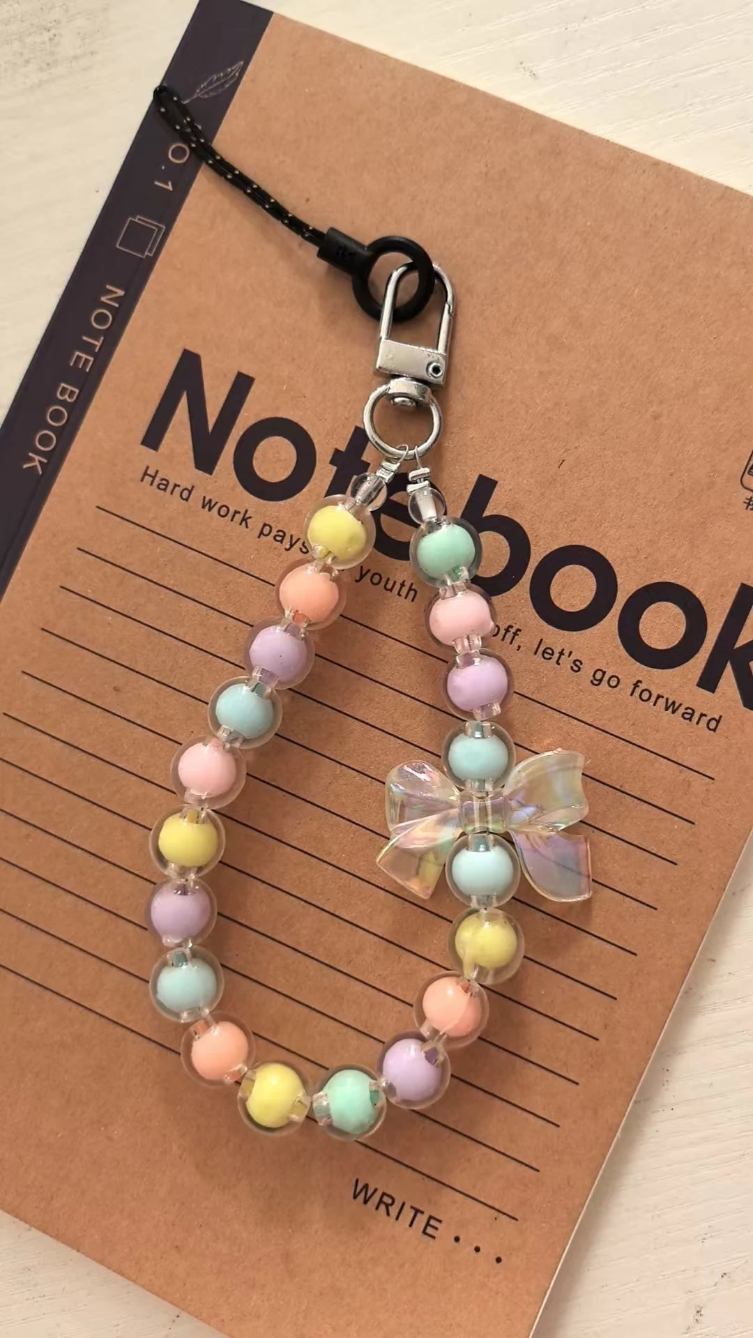 Phone Anti - lost Lanyard Key Short Wrist Pendant Colorful Macaron Round Bead Pendant Women's Hand - held Chain Mobile Phone Lanyard - AKM CASE｜iPhone Case & Accesories Worldwide