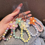 Phone Anti - lost Lanyard Key Short Wrist Pendant Colorful Macaron Round Bead Pendant Women's Hand - held Chain Mobile Phone Lanyard - AKM CASE｜iPhone Case & Accesories Worldwide