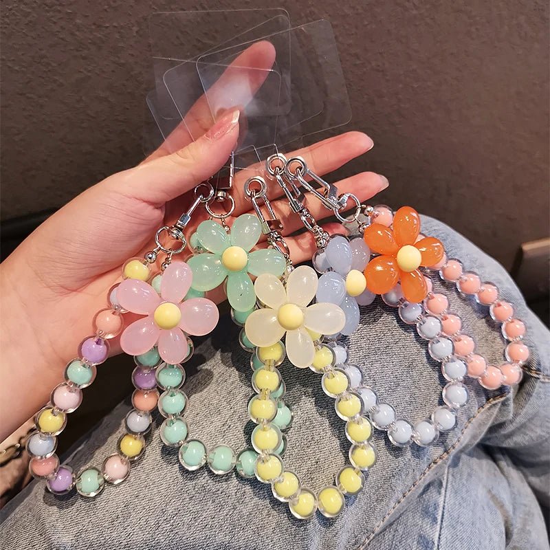 Phone Anti - lost Lanyard Key Short Wrist Pendant Colorful Macaron Round Bead Pendant Women's Hand - held Chain Mobile Phone Lanyard - AKM CASE｜iPhone Case & Accesories Worldwide