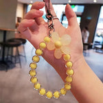 Phone Anti - lost Lanyard Key Short Wrist Pendant Colorful Macaron Round Bead Pendant Women's Hand - held Chain Mobile Phone Lanyard - AKM CASE｜iPhone Case & Accesories Worldwide