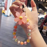 Phone Anti - lost Lanyard Key Short Wrist Pendant Colorful Macaron Round Bead Pendant Women's Hand - held Chain Mobile Phone Lanyard - AKM CASE｜iPhone Case & Accesories Worldwide