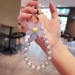 Phone Anti - lost Lanyard Key Short Wrist Pendant Colorful Macaron Round Bead Pendant Women's Hand - held Chain Mobile Phone Lanyard - AKM CASE｜iPhone Case & Accesories Worldwide