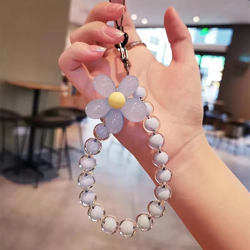 Phone Anti - lost Lanyard Key Short Wrist Pendant Colorful Macaron Round Bead Pendant Women's Hand - held Chain Mobile Phone Lanyard - AKM CASE｜iPhone Case & Accesories Worldwide