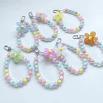 Phone Anti - lost Lanyard Key Short Wrist Pendant Colorful Macaron Round Bead Pendant Women's Hand - held Chain Mobile Phone Lanyard - AKM CASE｜iPhone Case & Accesories Worldwide