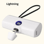 Portable Charger Fast Charge Type C External Battery for iPhone Built - in Cable Quick Charge Pocket Power Bank - AKM CASE｜iPhone Case & Accesories Worldwide