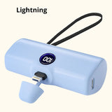 Portable Charger Fast Charge Type C External Battery for iPhone Built - in Cable Quick Charge Pocket Power Bank - AKM CASE｜iPhone Case & Accesories Worldwide