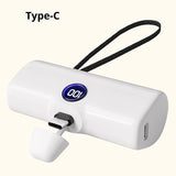 Portable Charger Fast Charge Type C External Battery for iPhone Built - in Cable Quick Charge Pocket Power Bank - AKM CASE｜iPhone Case & Accesories Worldwide