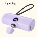 Portable Charger Fast Charge Type C External Battery for iPhone Built - in Cable Quick Charge Pocket Power Bank - AKM CASE｜iPhone Case & Accesories Worldwide