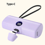 Portable Charger Fast Charge Type C External Battery for iPhone Built - in Cable Quick Charge Pocket Power Bank - AKM CASE｜iPhone Case & Accesories Worldwide