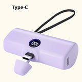 Portable Charger Fast Charge Type C External Battery for iPhone Built - in Cable Quick Charge Pocket Power Bank - AKM CASE｜iPhone Case & Accesories Worldwide