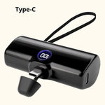 Portable Charger Fast Charge Type C External Battery for iPhone Built - in Cable Quick Charge Pocket Power Bank - AKM CASE｜iPhone Case & Accesories Worldwide