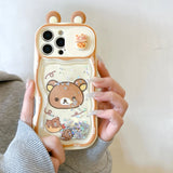 Quicksand Ears Rilakkuma Sliding Window Protect Camera Case - AKM CASE｜iPhone Case & Accesories Worldwide