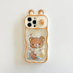 Quicksand Ears Rilakkuma Sliding Window Protect Camera Case - AKM CASE｜iPhone Case & Accesories Worldwide