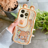 Quicksand Ears Rilakkuma Sliding Window Protect Camera Case - AKM CASE｜iPhone Case & Accesories Worldwide