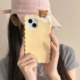 Sandwich Biscuit Tide Bear Soft Silicone Phone Case Shockproof Soft Cover - AKM CASE｜iPhone Case & Accesories Worldwide