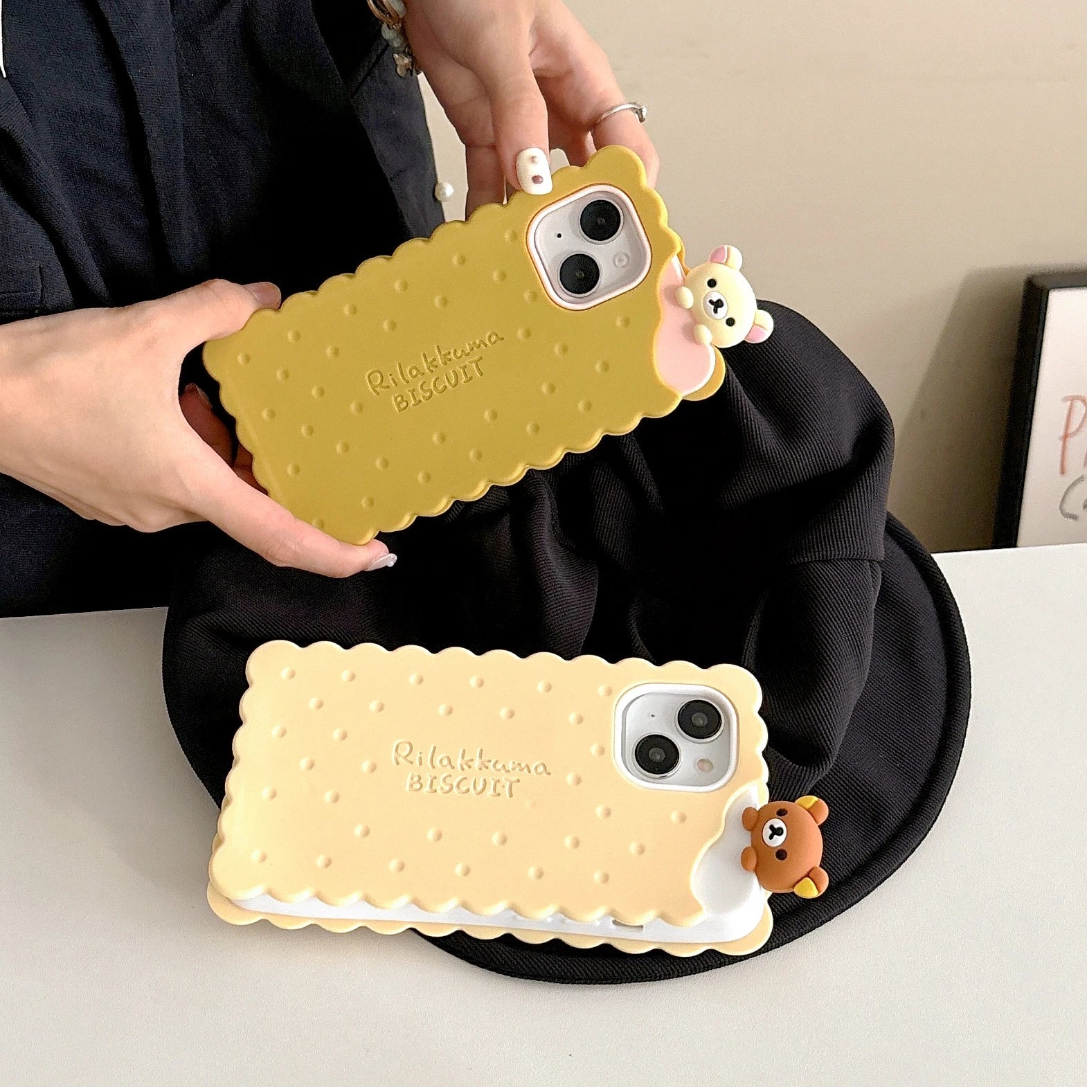 Sandwich Biscuit Tide Bear Soft Silicone Phone Case Shockproof Soft Cover - AKM CASE｜iPhone Case & Accesories Worldwide