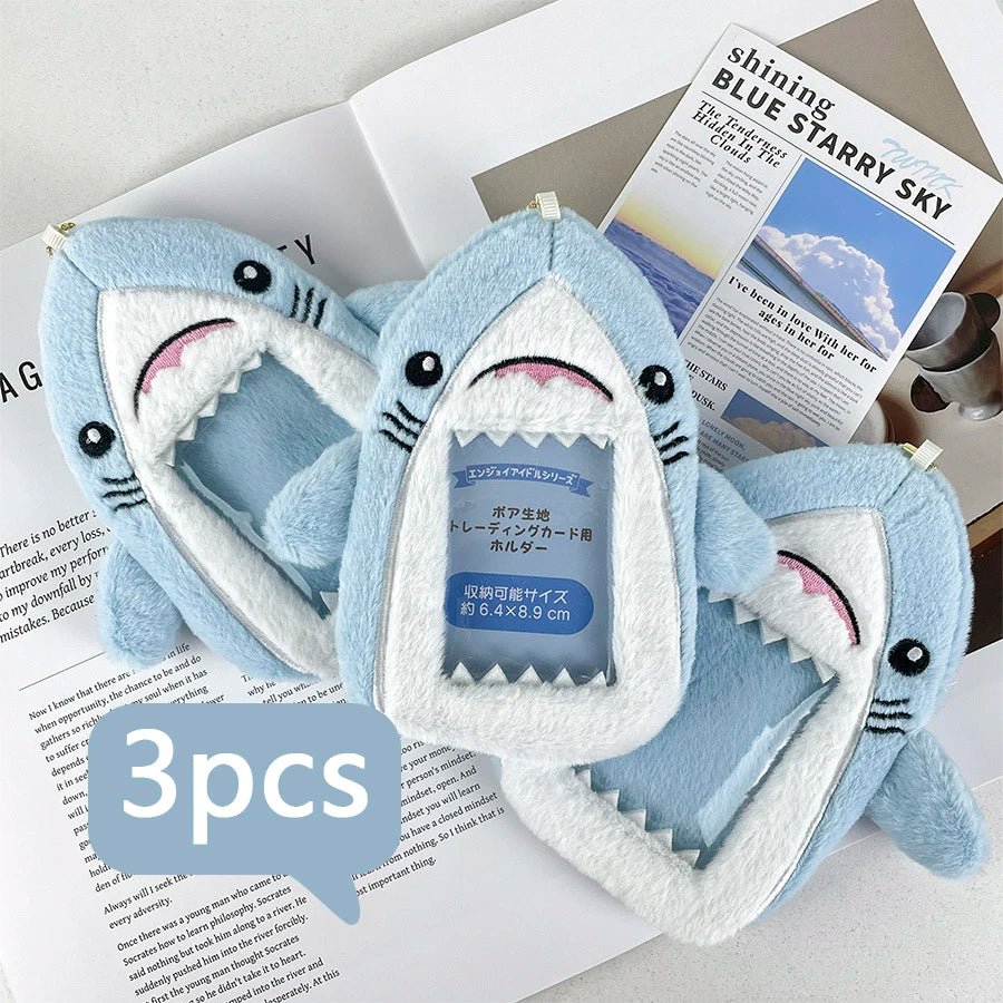 Shark plush card sleeve photo storage star small card decoration creative doll identity card collection packaging couple gifts - AKM CASE｜iPhone Case & Accesories Worldwide
