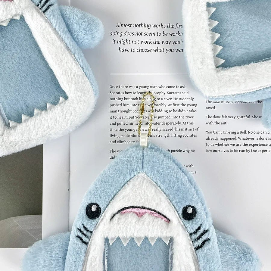 Shark plush card sleeve photo storage star small card decoration creative doll identity card collection packaging couple gifts - AKM CASE｜iPhone Case & Accesories Worldwide