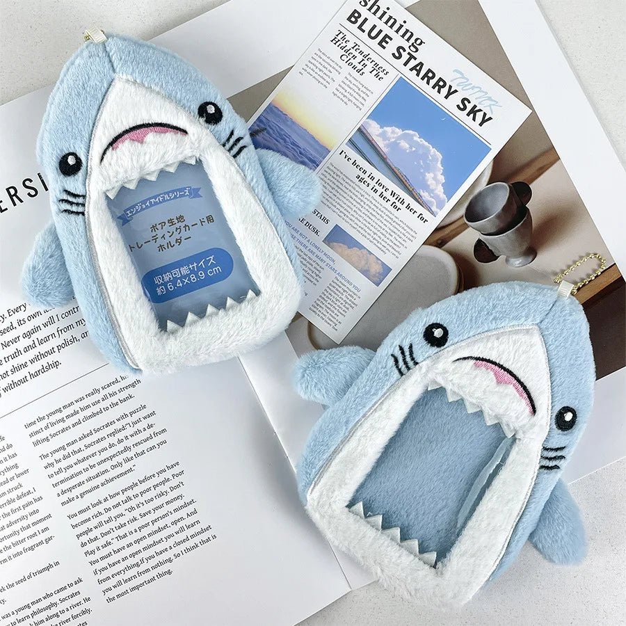 Shark plush card sleeve photo storage star small card decoration creative doll identity card collection packaging couple gifts - AKM CASE｜iPhone Case & Accesories Worldwide